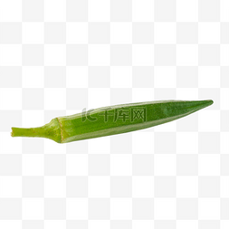 新鲜绿色有机蔬菜秋葵