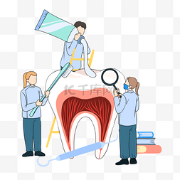 关爱口腔图片_口腔检查牙齿清洁