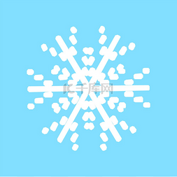 片状雪花图片_雪花的圣诞装饰，由白点和线状雪