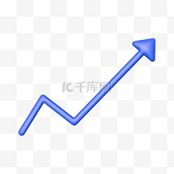 3DC4D立体商务办公数据上升箭头图