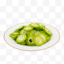 苦瓜片图片_新鲜绿色蔬菜食材苦瓜片