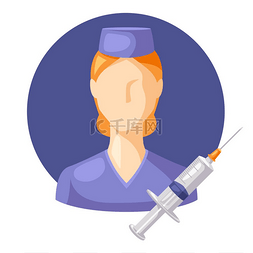 《阿凡达》图片_护士用注射器的插图。