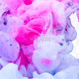 粉色七彩抽象墨水摄影图
