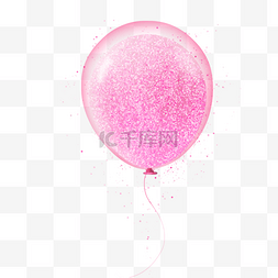 飞舞金粉图片_气球粉色椭圆形状