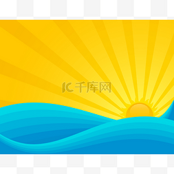 太阳光形状图片_热带海滩.