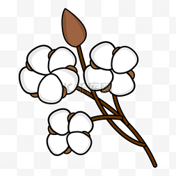 花团锦簇的棉花剪贴画