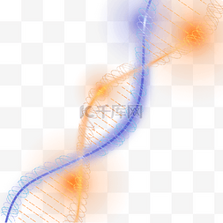 dna分子结构图片_dna分子结构双色光影抽象螺旋