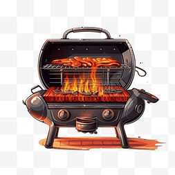 卡通烧烤炉