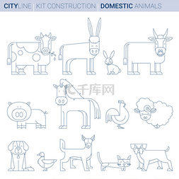 线艺术音量1。原线艺术矢量插图