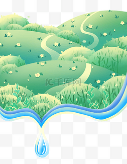 空气中小水滴图片_大自然 森林花丛树丛水滴