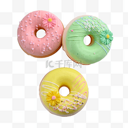 烘培食品图片_甜甜圈饮食食品多色