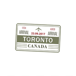 护照和签证图片_加拿大入境签证多伦多国际机场矢