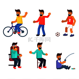 体育运动海报设计图片_性格开朗的人过着积极的生活。