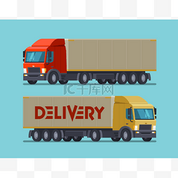 卡车、 卡车符号或图标。交货、 