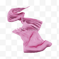 粉色丝滑丝滑图片_3DC4D立体粉色丝绸绸缎