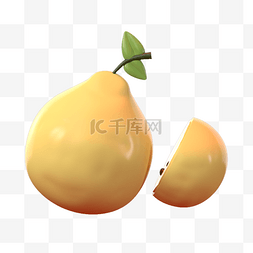 浓缩柚子汁图片_3DC4D立体秋天水果柚子