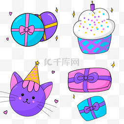 卡通可爱猫咪气球生日礼物
