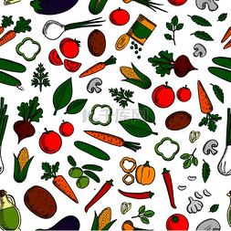 辣椒与西红柿图片_蔬菜沙拉配料背景与西红柿、橄榄