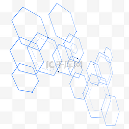 几何科技光效图片_立体科技空间透视几何装饰