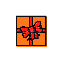 礼物是用红丝带做成的蝴蝶结，圣