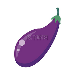 茄子在白色上隔离成熟的紫色茄子