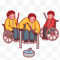 冬季残奥会轮椅冰壶运动员比赛