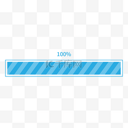 蓝色纯色条纹数据页面等待图标标
