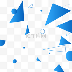 圆形几何蓝色图片_蓝色科技几何装饰