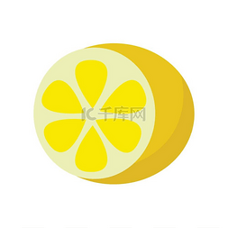美味中图片_平面样式设计中的柠檬矢量。