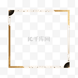 电商大气主图图片_黑金色方形大气商务边框