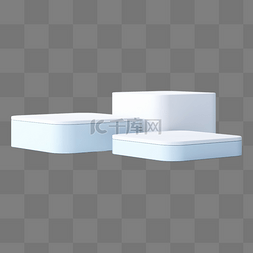 底座图片_简约风展台立体几何白色c4d