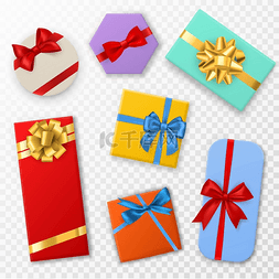 红色的礼品盒图片_带蝴蝶结的礼品盒。