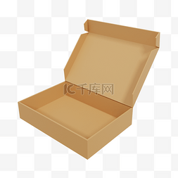 正方体纸盒样机图片_3DC4D立体快递盒纸盒子