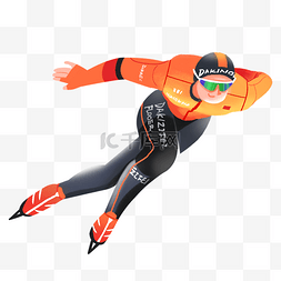 滑冰刀的小猪图片_冬奥会奥运会短道速滑比赛项目滑
