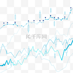 股票市场走势图分析蓝色折线图