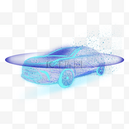智能汽车线条图片_汽车智能蓝色星空抽象光效图案