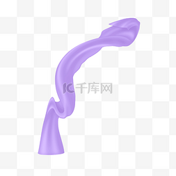 紫丝绸图片_紫色绸飘带
