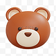 3DC4D立体可爱动物小熊头像