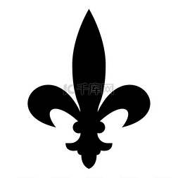 符号符号皇家法国纹章风格图标黑