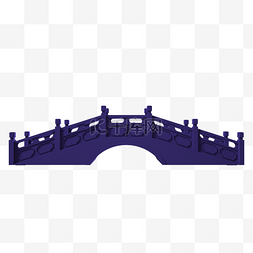 C4D紫色七夕拱桥模型