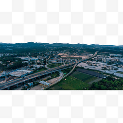 城市高速公路航拍风景