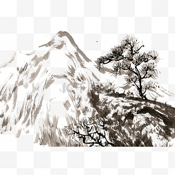岩石上的松树图片_悬崖上的松树