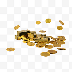 富贵钱币硬币金融金币堆