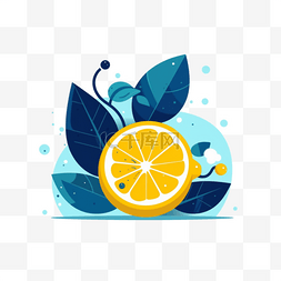 夏日水果柠檬图片_扁平风夏日水果柠檬免抠元素