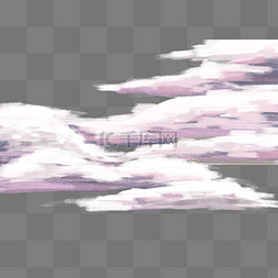 天空紫色云朵云海