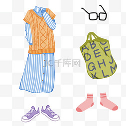 服饰包包鞋子图片_潮流女孩服饰