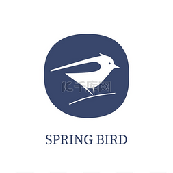 s公司logo图片_小鸟标志矢量标志和一只可爱的小