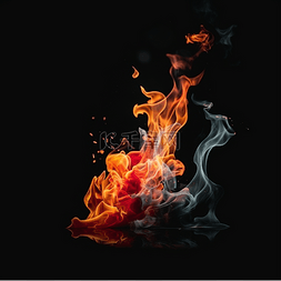 火温暖图片_燃烧火焰流体元素