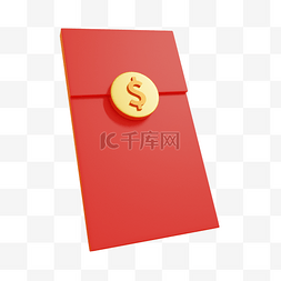 装饰红包金币图片_3D立体C4D金融装饰红包