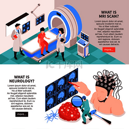 大脑研究图片_神经中心网站2个等距水平横幅带